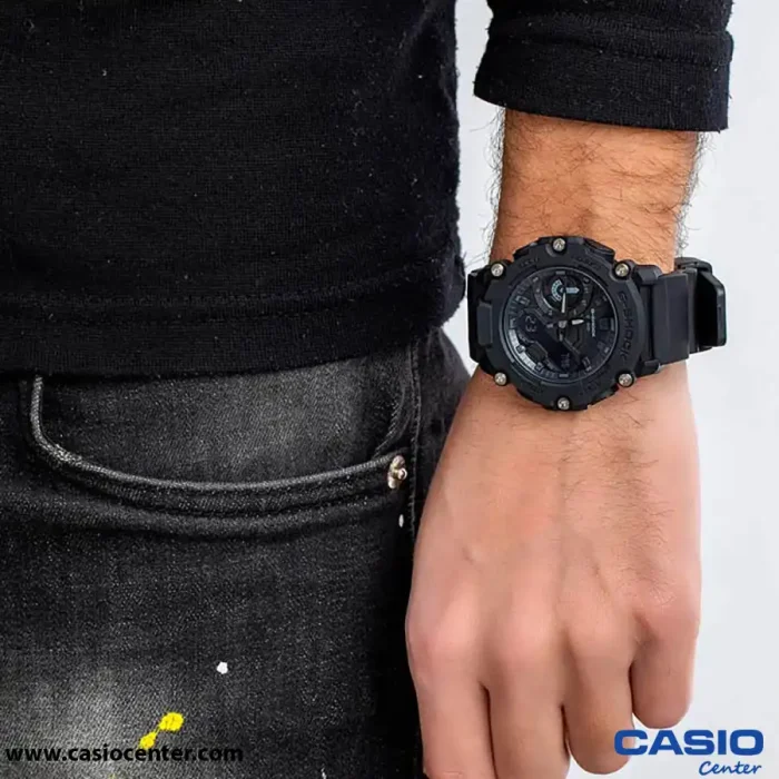 ساعت مچی مردانه کاسیو جی شاک اصل مدل GA-2200BB-1ADR