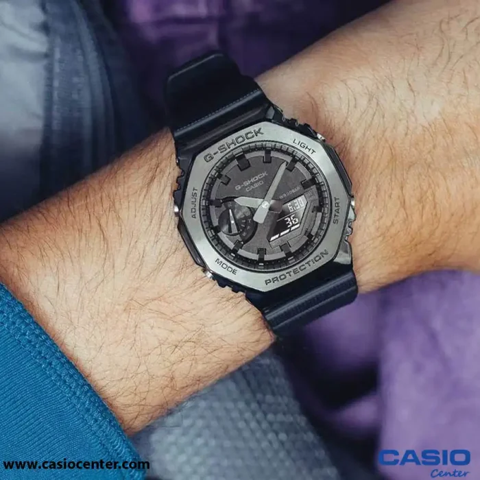 ساعت مچی مردانه کاسیو جی شاک اصل مدل GM-2100BB-1ADR