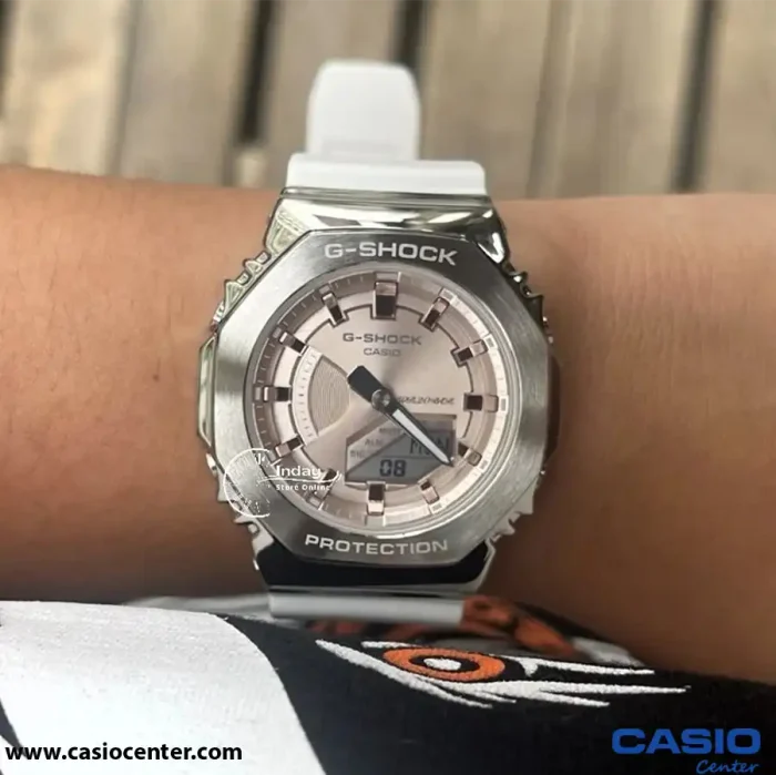ساعت مچی زنانه کاسیو جی شاک اصل مدل GM-S2100WS-7ADR